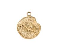 OAKKY Unisex in Acciaio Inox Vintage Delicato Goffratura Intagliato 12 Costellazioni Segno Zodiacale Rotondo Moneta Ciondolo Targhetta per Cane Oroscopo Astrologia Collana Vergine