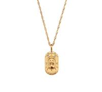 OAKKY Unisex in Acciaio Inox Vintage Semplice Unico 12 Costellazioni Segno Zodiacale Zirconi Intarsio Ciondolo Oroscopo Astrologia Collana Acqua Onda Catena Vergine