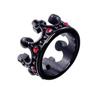 OAKKY Uomo Annata Re Reale Corona Anello Acciaio Inossidabile Nero Argento Oro Croce Band Multicolor