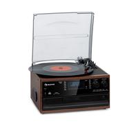 Auna Oakland DAB Retro Stereo DAB+/FM BT Funzione Vinile CD Cassetta