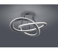 OAKLAND PLAFONIERA LED 40W 5200lm, 3000K ANTRACITE DIMMERABILE CON INTERRUTTORE A PARETE D. 53CM