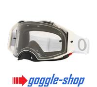 Oakley AIRBRAKE Motocross Occhiali - Tuffblocks Bianco / Lente Trasparente