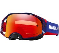 Oakley Airbrake MX Renaux Signature, occhiali Prizm male Blu/Rosso/Bianco Arancione/Rosso A Specchio