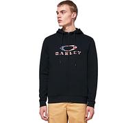 Oakley Bark Full Zip Hoodie 2.0 Felpa, Nero/Bandiera Americana, XXL Uomo