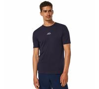 Oakley Bark News T-Shirt Da Uomo Maglietta Casual Manica Corta Blu Navy NUOVO