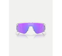 Oakley - Bxtr - Occhiali da sole a mascherina in metallo trasparente opaco con lenti specchiate lilla L