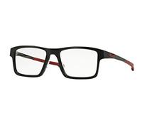 Oakley - CHAMFER 2 8040, Geometrico, propionato, uomo, SATIN BLACK RED(8040-05), 54/17/140