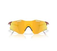 Oakley Cybr Zero Oo 9512d Occhiali Da Sole Unisex Rosso Mascherina Oro 39mm