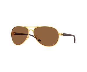 Oakley Donna Oakley OO4079 FEEDBACK 407951 Occhiali da sole Metallo Oro Bronzo Rotonda Normale
