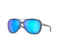 Oakley Donna OO4129 SPLIT TIME 412907 Occhiali da sole Metallo Blu Blu Rotonda Polarizzata Prizm