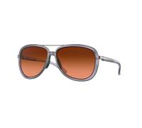 Oakley Donna OO4129 SPLIT TIME 412926 Occhiali da sole Metallo Viola Marrone Rotonda Normale Sfumato