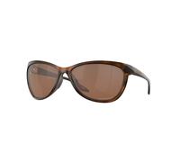 Oakley Donna OO9222 PASQUE 922203 Occhiali da sole O_Matter Marrone Marrone Rotonda Polarizzata Prizm