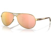 Oakley Feedback Rose Gold Polarized, occhiali da sole donna male Oro/Marrone Oro/Rosso Chiaro-A Specchio