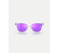 Oakley - Frogskins™ - Occhiali da sole squadrati trasparenti lucidi con lenti viola specchiate-Trasparente XL