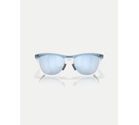 Oakley - Frogskins™ Range - Occhiali da sole rotondi stone wash trasparenti con lenti blu specchiate polarizzate-Trasparente L