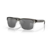 OAKLEY Holbrook OO9102 - Occhiali da sole quadrati da uomo + kit di accessori per guinzaglio, custodia in microfibra, Dark Ink Fade/Prizm Nero Polarizzato, 55
