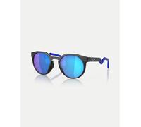 Oakley - Hstn - Occhiali da sole rotondi polarizzati color nero opaco con lenti blu a specchio M