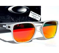 Oakley Latch Alpha Argento Lenti Galaxy Polarizzate Rosse Specchio 142mm 4128