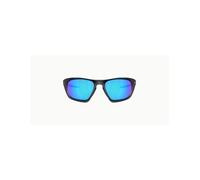 Oakley - Lateralis - Occhiali da sole rettangolari nero opaco con lenti a specchio blu L