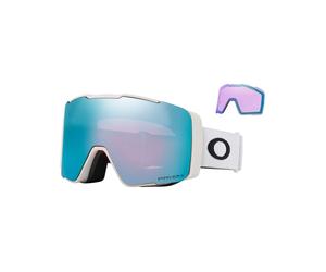 Oakley - Maschera da sci - Line Miner Pro M Matte White Prizm Sapphire Iridium - Bianco