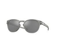 Oakley Men's OO9349 Latch Asian Fit Round Sunglasses, Matte Grey Ink/Prizm Black, 53 mm