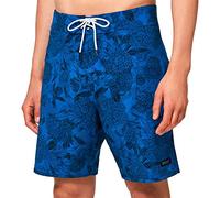 Oakley Men's Standard Dark Floral 18 RC Boardshorts, Blue Flower, 32