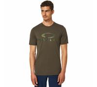 Oakley O Bark T-Shirt Da Uomo Maglietta Casual A Maniche Corte Verde Oliva NUOVO