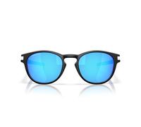 Oakley Occhiali da sole da uomo OO9265 Latch Ovali, Nero opaco/Bianco/Prizm Sapphire, 53 mm