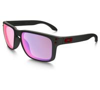 Oakley occhiali da sole holbrook matte black red positive iridium ref oo9102 36