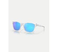 Oakley - Ojector - Occhiali da sole rettangolari trasparenti lucidi con lenti specchiate blu-Trasparente L
