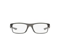 Oakley Ox8081 Plank 2.0 Montature rettangolari per occhiali da vista, Lenti fumé grigio satinato/demo, 55 mm