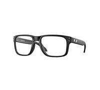 Oakley Pacchetto Occhiali OX8156: OX 8156 HOLBROOK RX 815601 Nero Satinato e Kit di Pulizia Occhiali
