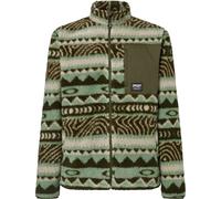 Oakley - Pile morbido con zip - Mountain Fire Sherpa Green Norway Pattern per Uomo - Taglia L
