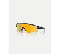 Oakley - Radar® Ev Path - Occhiali da sole rettangolari color nero lucido con lenti dorate a specchio polarizzate S