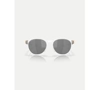 Oakley - Reedmace - Occhiali da sole rotondi trasparenti con lenti nere specchiate polarizzate-Trasparente L
