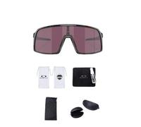 Oakley Sutro OO9406 Shield - Kit di pulizia per occhiali da sole e micro borsa nera (Dark Galaxy/Prizm Road)