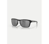 Oakley - Sylas - Occhiali da sole rettangolari nero opaco con lenti grigie specchiate polarizzate M