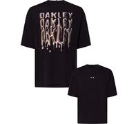 Oakley - T-shirt in Cotone - Stacked Metal Tee Blackout per Uomo in Cotone - Taglia L - Nero