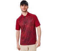Oakley Uomo Grafico Polo Golf Non Ferro Ss Rosso T Shirt Taglia M
