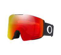 Oakley Uomo Oakley OO7099 FALL LINE L 709902 Maschere da sci O_Matter Nero Arancione Maschera Normale Prizm