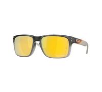 Oakley Uomo Oakley OO9102 HOLBROOK 9102AH Occhiali da sole O_Matter Nero Oro Squadrata Polarizzata