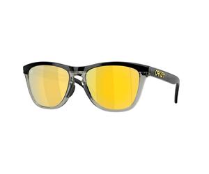 Oakley Uomo Oakley OO9284 FROGSKINS RANGE 928418 Occhiali da sole O_Matter Nero Oro Rotonda Polarizzata