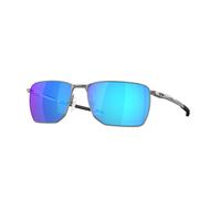 Oakley Uomo OO4142 EJECTOR 414204 Occhiali da sole Metallo Argento Blu Squadrata Normale Prizm