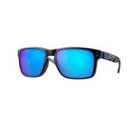 Oakley Uomo OO9102 HOLBROOK 9102H0 Occhiali da sole O_Matter Nero Blu Squadrata Polarizzata Prizm