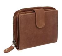 Oakridge Leather Portafoglio da donna con cerniera, Pelle Tan Hunter, Casual