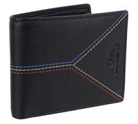 Oakridge Leather Portafoglio da uomo bi-Fold con cuciture multicolore, Nero , Contemporaneo