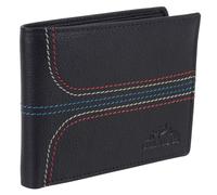 Oakridge Leather Portafoglio da uomo retrò vintage bi-Fold flip-up, Nero , Casual