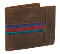 Oakridge Leather Portafoglio Tri-Fold Uomo Racing Stripes - Pelle Marrone Hunter, Pelle marrone cacciatore, Casual