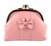 Oakridge Leather Portamonete compatto da donna con doppia chiusura, colore cipria