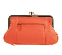Oakridge Leather Portamonete da donna con doppia chiusura con spazio per carte di credito, Arancione, Taglia unica, Borsa con chiusura